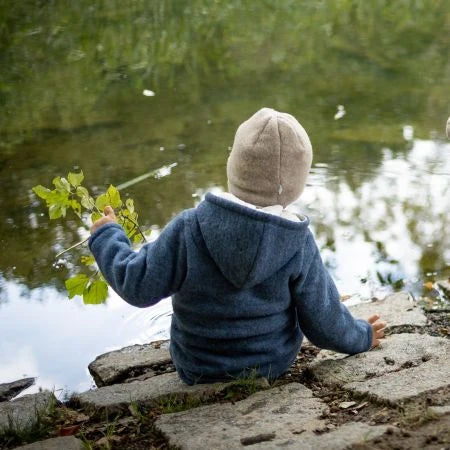 Iobio Jacke mit Kapuze Wollfleece GOTS Neu