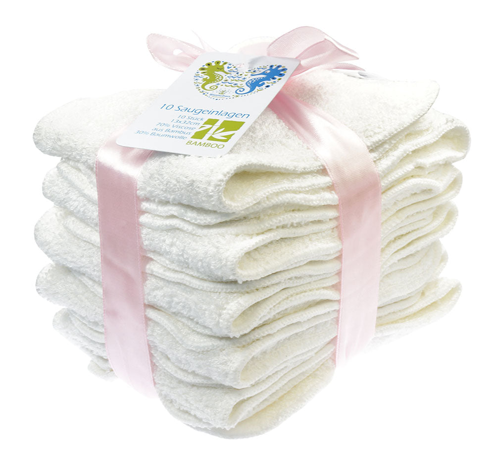 Blümchen Saugeinlagen Frottee Bambus/Baumwolle