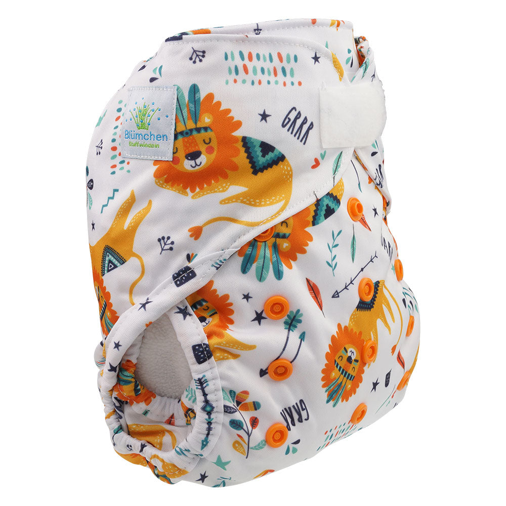 Blümchen One Size Überhosen Klettverschluss, doppeltes Beinbündchen