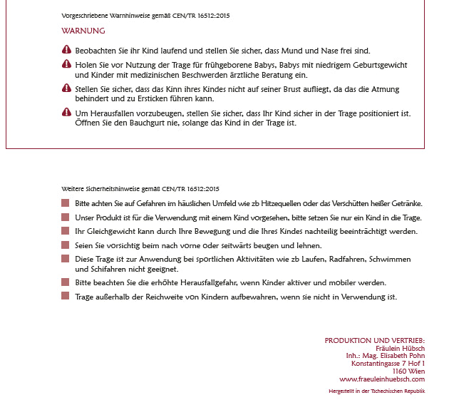 Fräulein Hübsch Soft Tai -Babysize V2 Silver