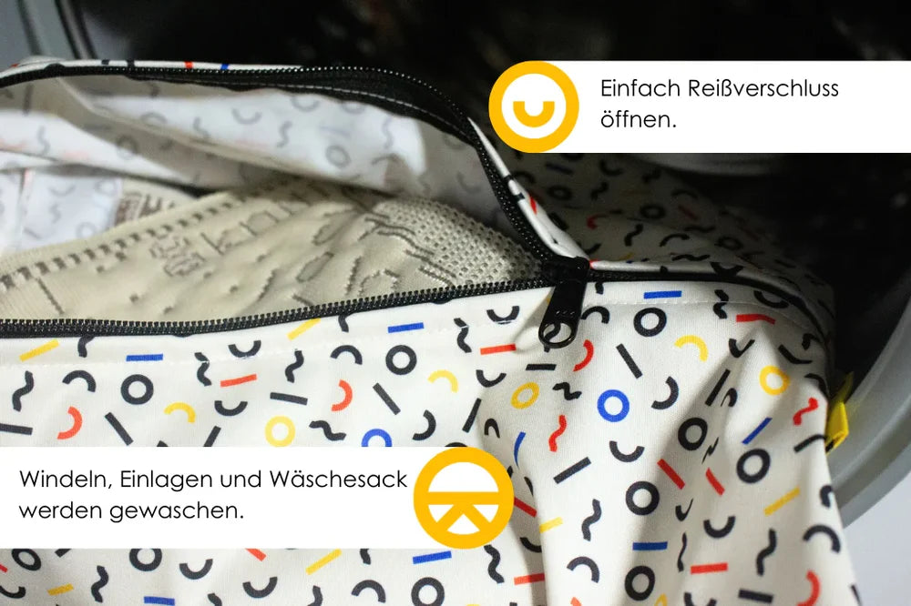 Kniti Wetbag Wäschesack für Stoffwindeln – Pail Liner 40x50 cm