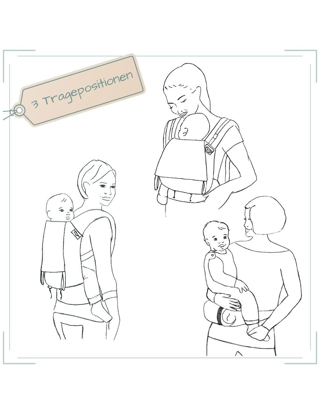 Buzzidil BuzziBreeze Baby Facette Sand 0-24 Monate - Fullbuckle Sommer-Babytrage