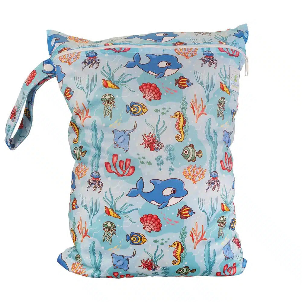 Blümchen Windelsack/ Wetbag PUL mit Zip