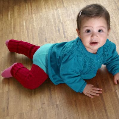 Stulpen Baby Alpaka rot