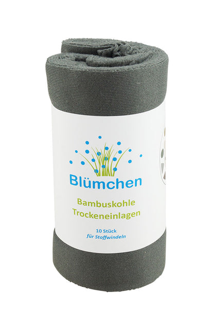 Blümchen Bambuskohle Trockeneinlage 14x28cm (10 Stück)