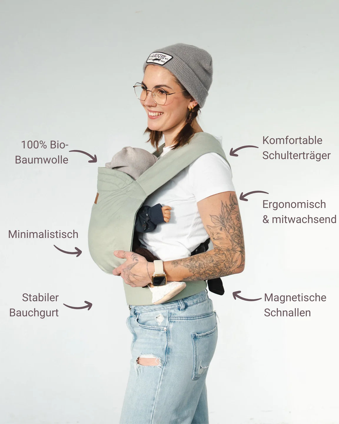 Qookie Vario Fullbuckle Leo Grey