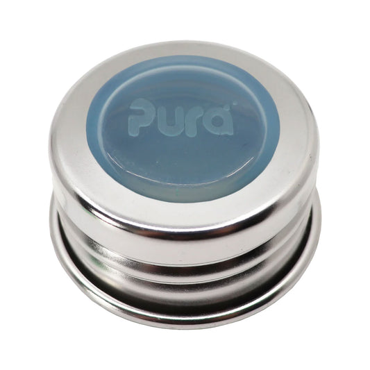 Pura Universalverschluss aqua – dichter Edelstahl Deckel mit Silikoneinsatz für Purakiki Flaschen