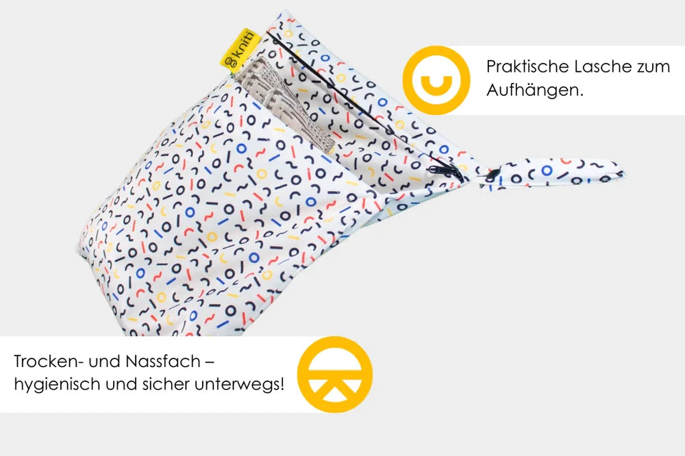 Kniti Wetbag für Unterwegs - Windelsack mit Nassfach