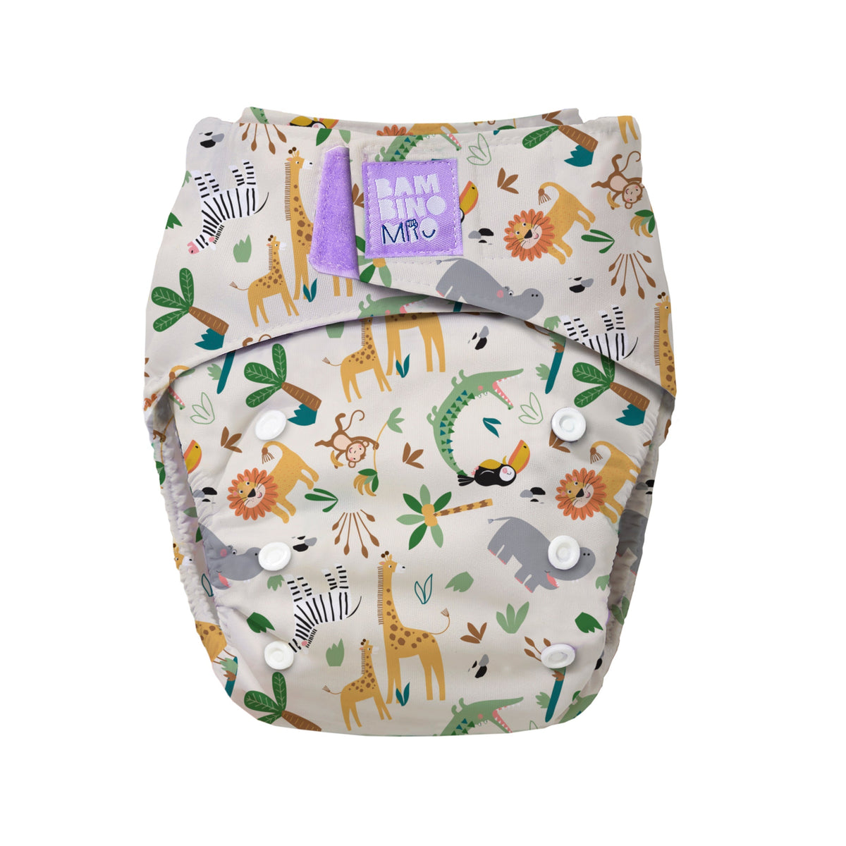 Bambino Mio Revolutionäre Windel - Pocketwindel – Design Safari Team mit verschiedenen Wildtieren