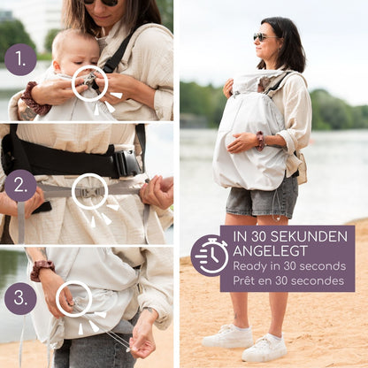 Mamalila UV-Cover Shade – kühlender Sonnenschutz für Babytrage, Kinderwagen & Babyschale
